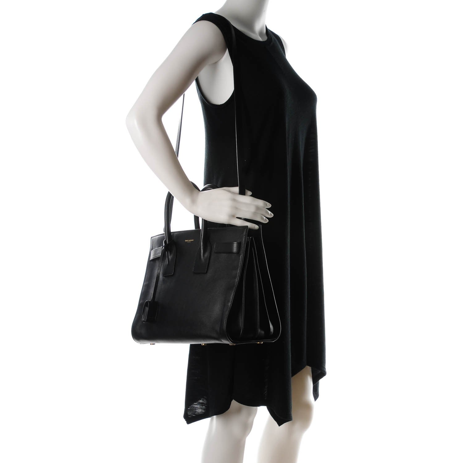 Saint Laurent Smooth Calfskin Small Sac De Jour Black 2 of 7