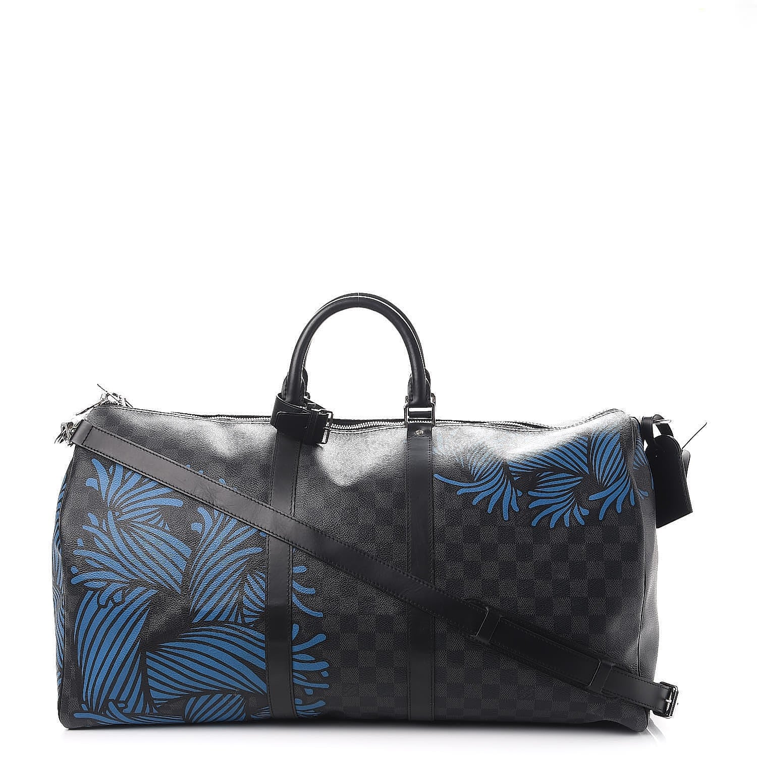 Louis Vuitton Damier Graphite Rope Keepall 55 Blue 1 of 11