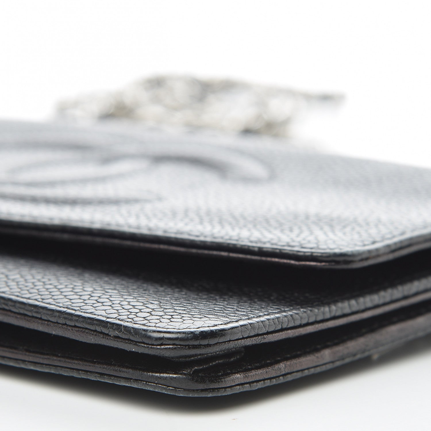 Chanel Caviar Timeless CC Wallet On Chain WOC Black 11 of 13