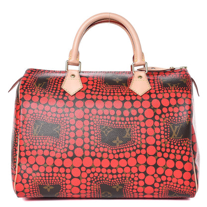Louis Vuitton Monogram Kusama Town Speedy 30 Red 1 of 7
