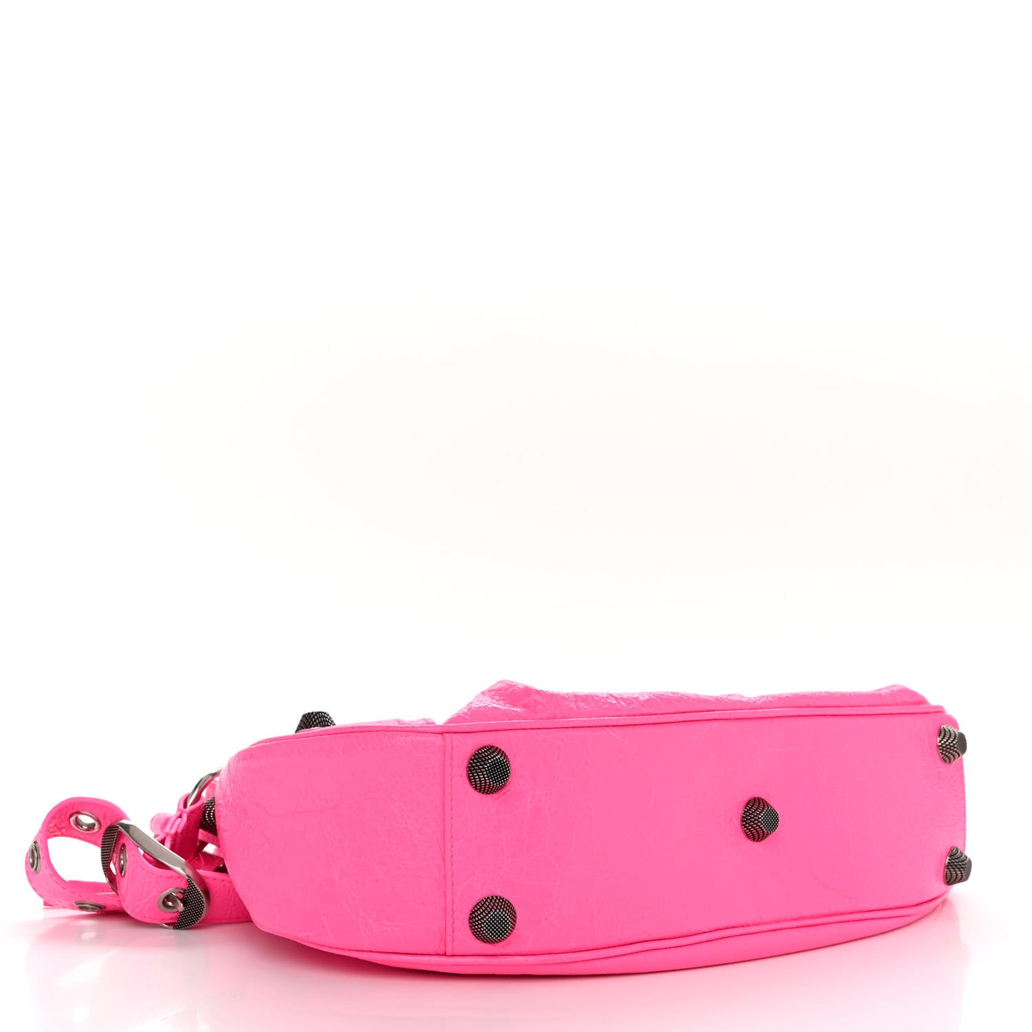 Agneau Arena Small Le Cagole Shoulder Bag Fluo Pink