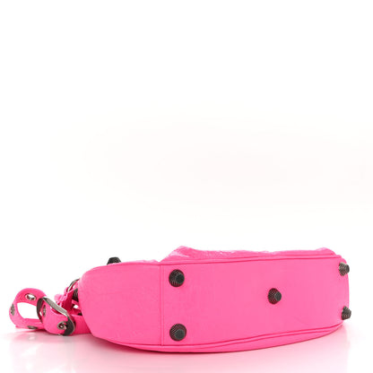 Balenciaga Agneau Arena Small Le Cagole Shoulder Bag Fluo Pink 4 of 10