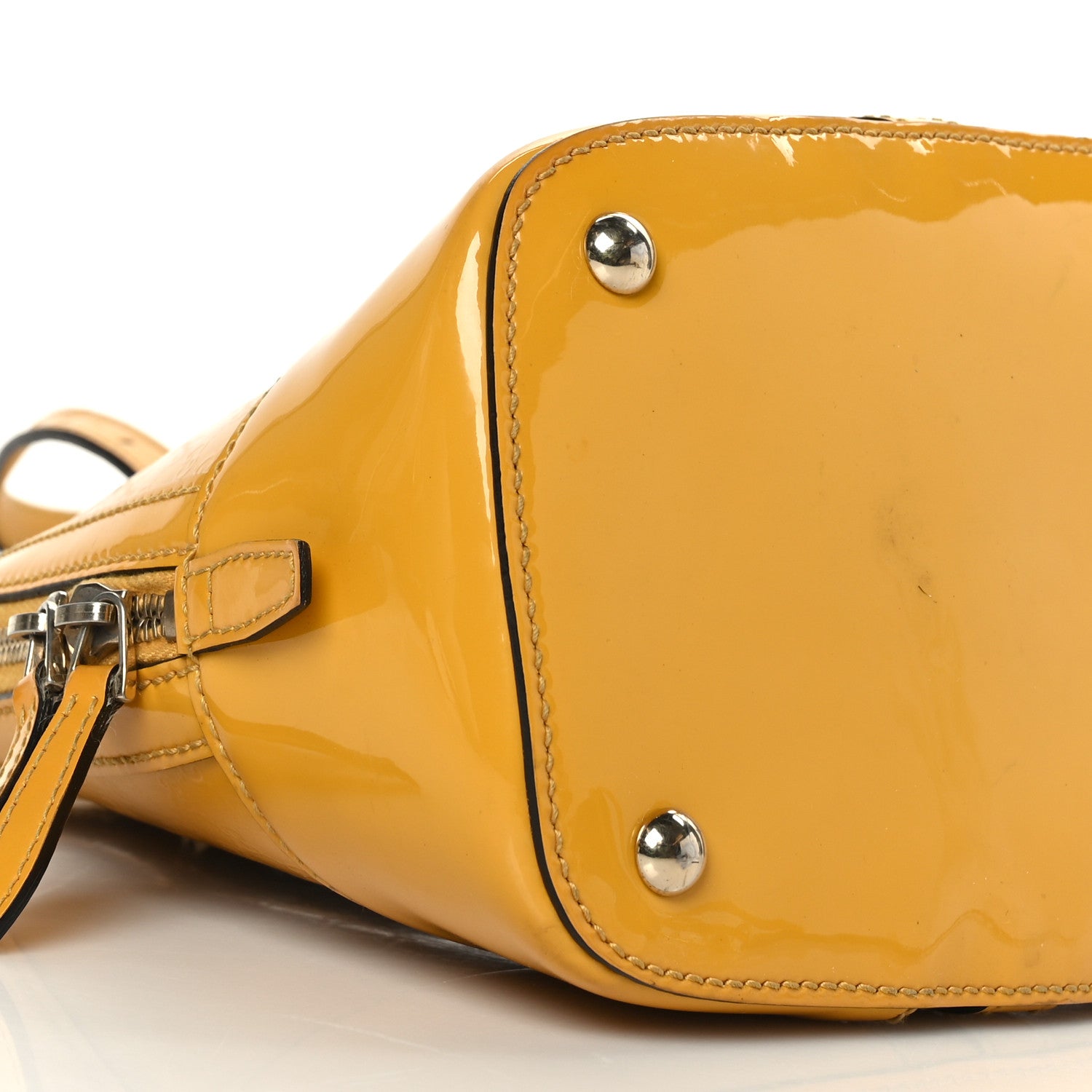 Gucci Patent Microguccissima Small Nice Top Handle Dome Bag Bumblebee 7 of 10