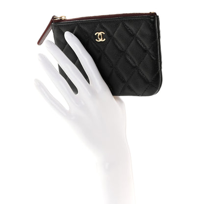 Chanel Caviar Quilted Small Cosmetic Case Black 2 of 7