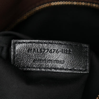 Saint Laurent Lambskin Quilted Small Loulou Puffer Monogram Chain Satchel Dark Ganache 7 of 11