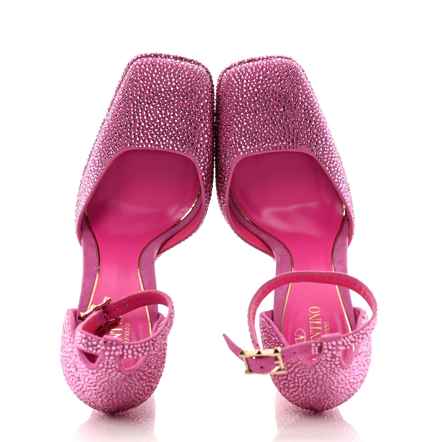 Crystal Suede Tan-Go 55/155mm Platform Pumps 39.5 Pink