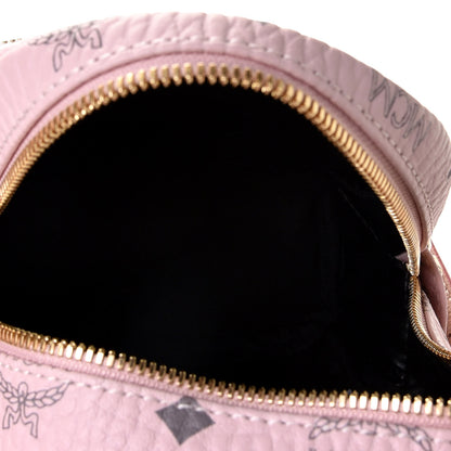 MCM Visetos Side Stud X-Mini Stark Bebe Boo Backpack Soft Pink 4 of 5
