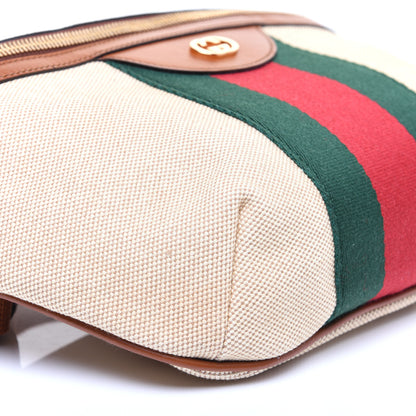 Gucci Vintage Canvas Web Belt Bag Sand Cuir 6 of 9
