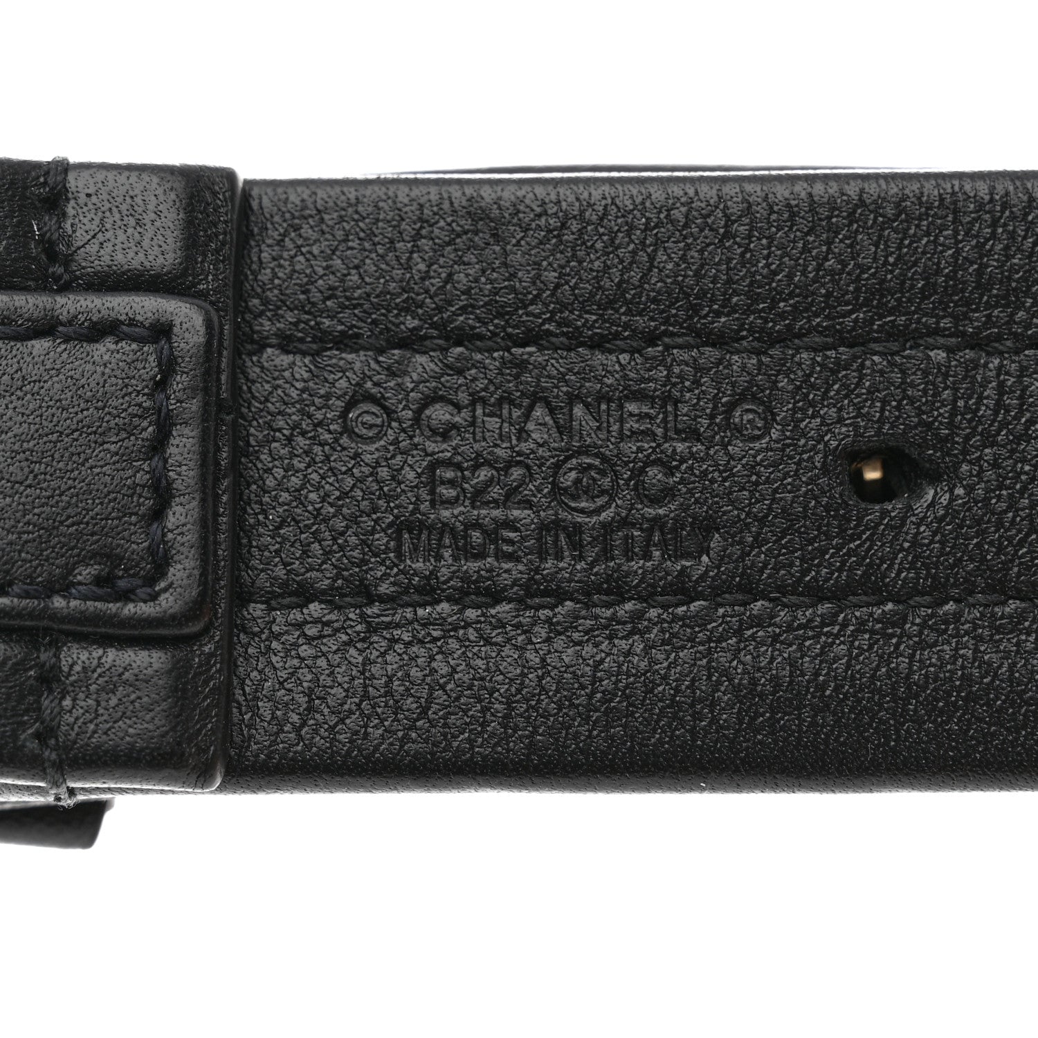 Chanel Calfskin Lambskin Zipper Chain CC Belt 85 34 Black 6 of 8