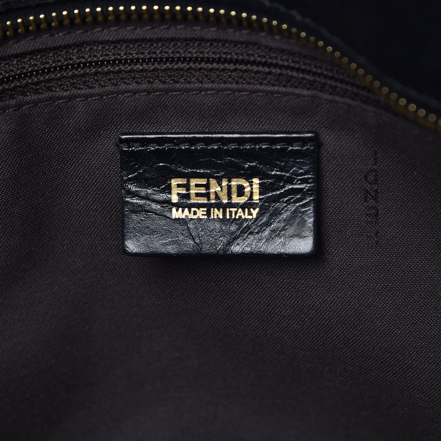 Fendi Zucca Vitello Elite Medium Roll Tote Tobacco Black 6 of 14