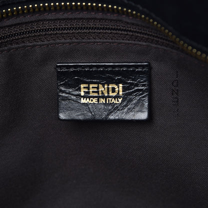 Fendi Zucca Vitello Elite Medium Roll Tote Tobacco Black 6 of 14