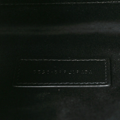 Saint Laurent Patent Matelasse Chevron Monogram Envelope Clutch Black 7 of 11