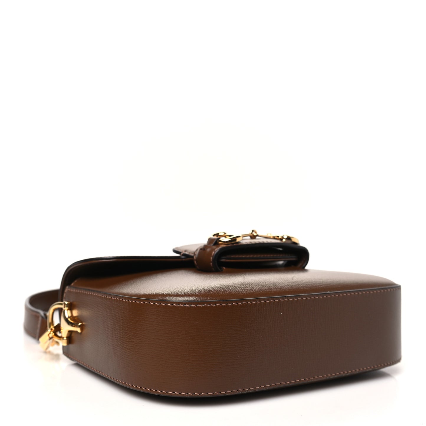 Azalea Calfskin Web Mini Horsebit 1955 Shoulder Bag Brown Sugar