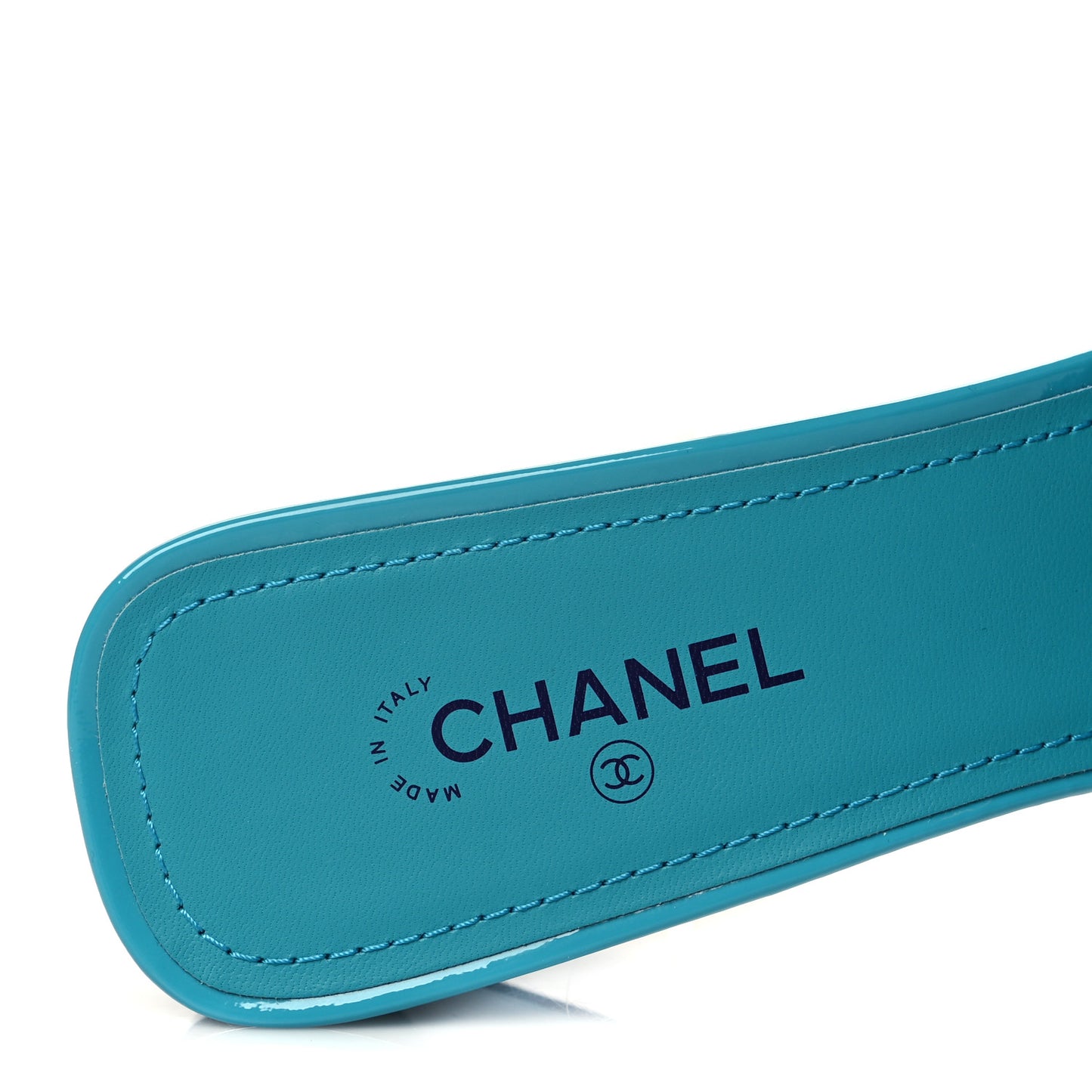 Patent CC Mules 38.5 Dark Blue Light Blue