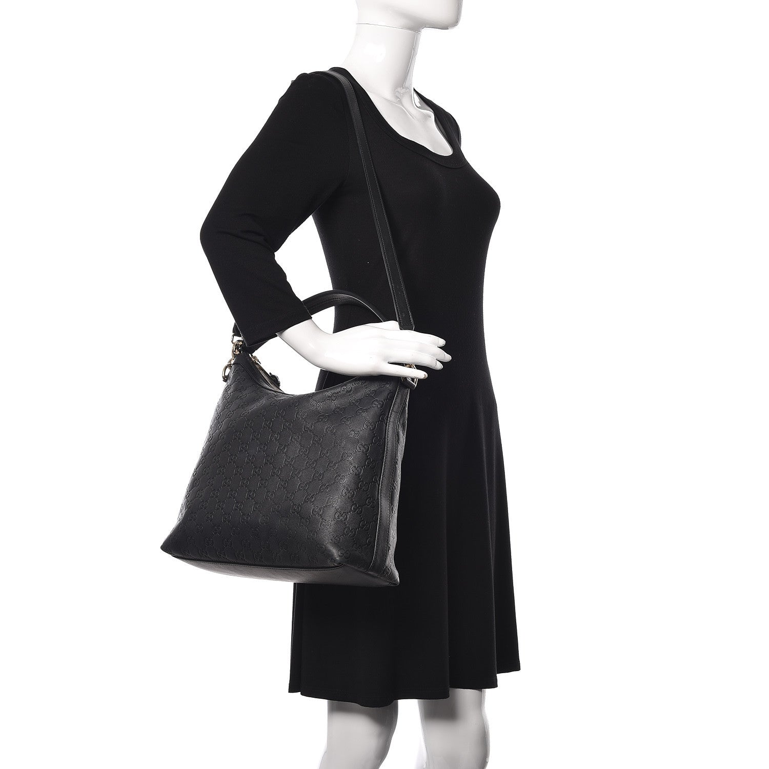 Gucci Guccissima Small Miss GG Hobo Black 2 of 19