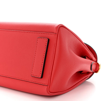 Versace Calfskin Medium La Medusa Top Handle Handbag Red 9 of 9