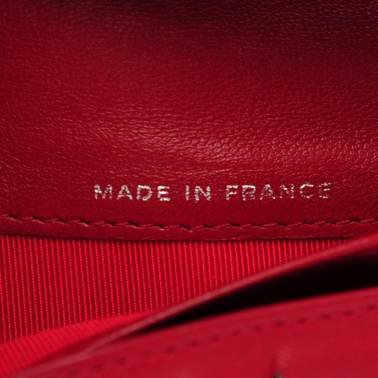 Chanel Lizard Quilted Yen Wallet Red 7 of 9