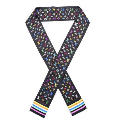 Louis Vuitton Silk Monogram Multicolor Bandeau Black 1 of 4