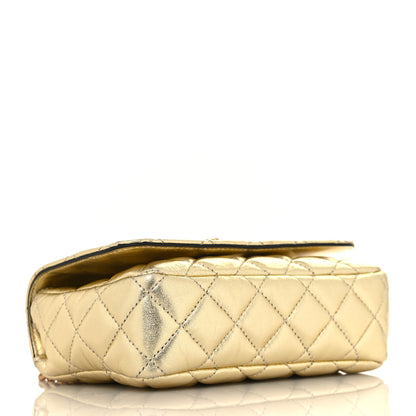 Versace Metallic Nappa Quilted Small Medusa Chain Crossbody Gold 4 of 9