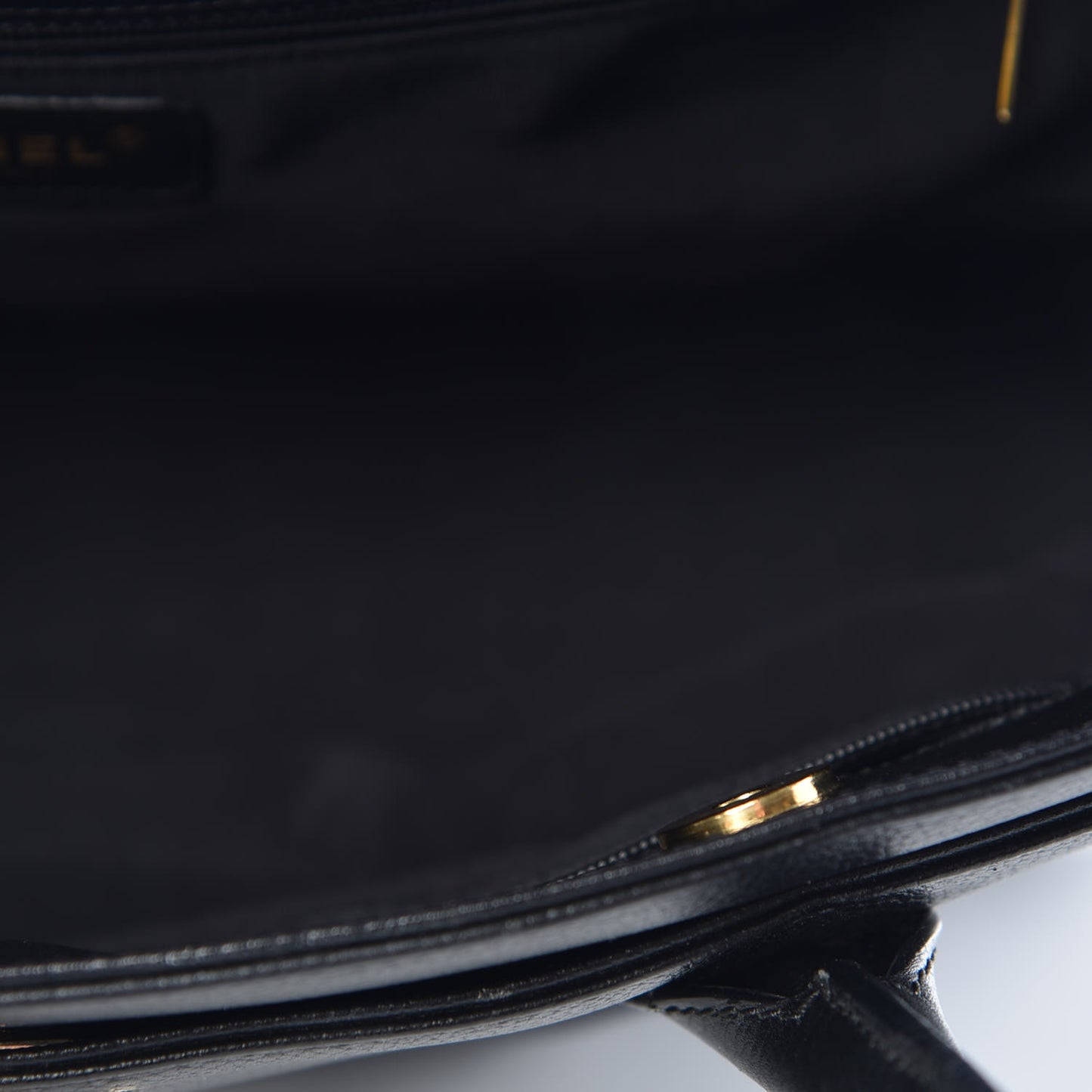 Calfskin Cerf Executive Shopper Tote Black