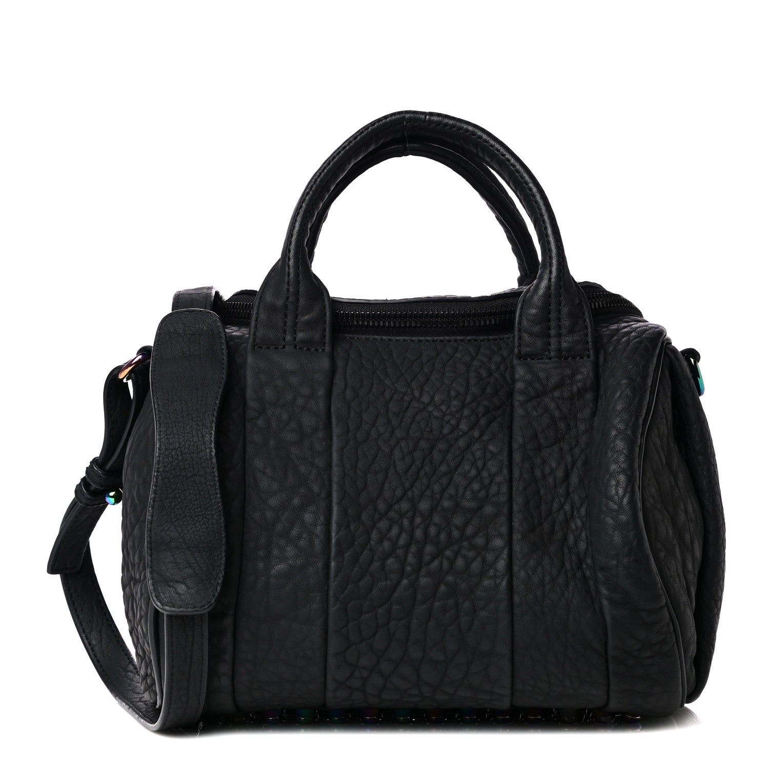 Alexander Wang Pebbled Lambskin Rockie Black Iridescent Hardware 1 of 10