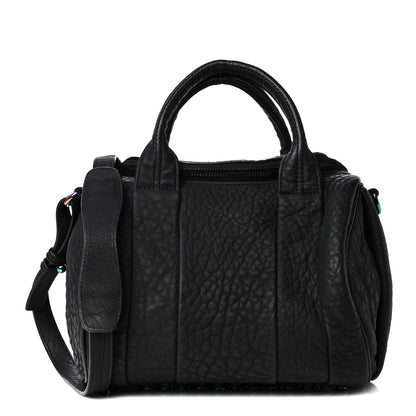 Alexander Wang Pebbled Lambskin Rockie Black Iridescent Hardware 1 of 10