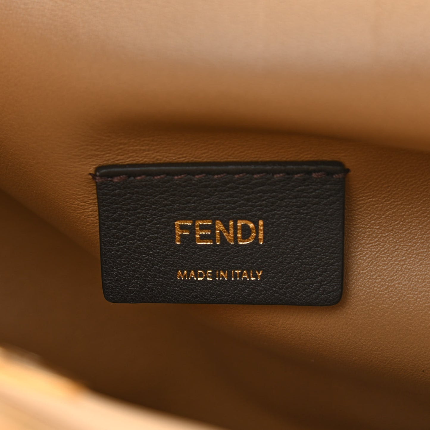 Flannel Karligraphy Embroidered Medium Fendi First Camel