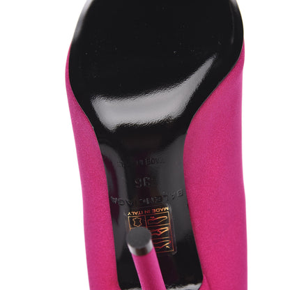 Balenciaga Jersey Crepe Extreme Pointed Toe Knife Booties 36 Dark Pink 5 of 7