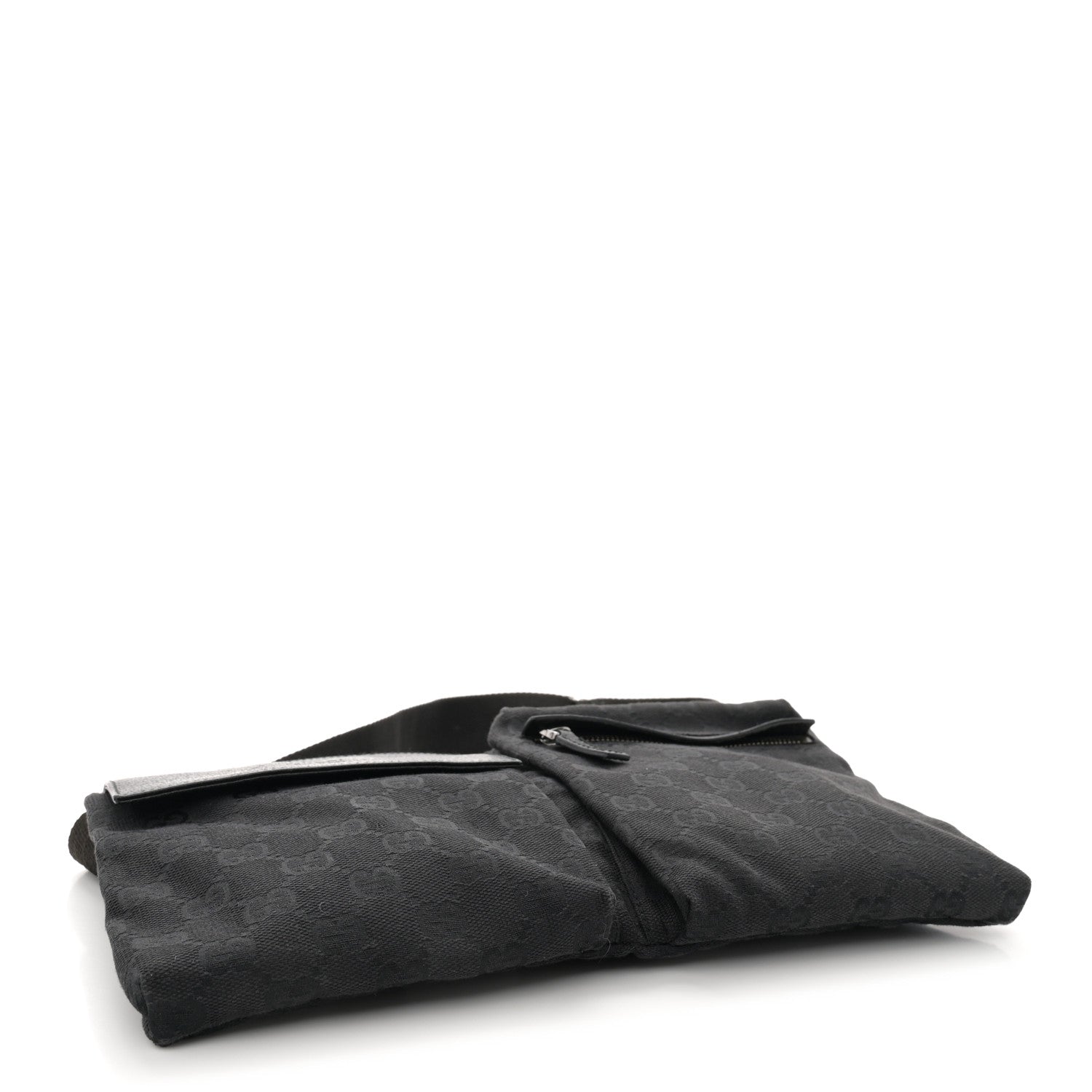 Gucci GG Monogram Double Pocket Belt Bag Black 4 of 11