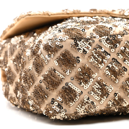Chanel Sequin Quilted Medium Single Flap Gold 6 of 12