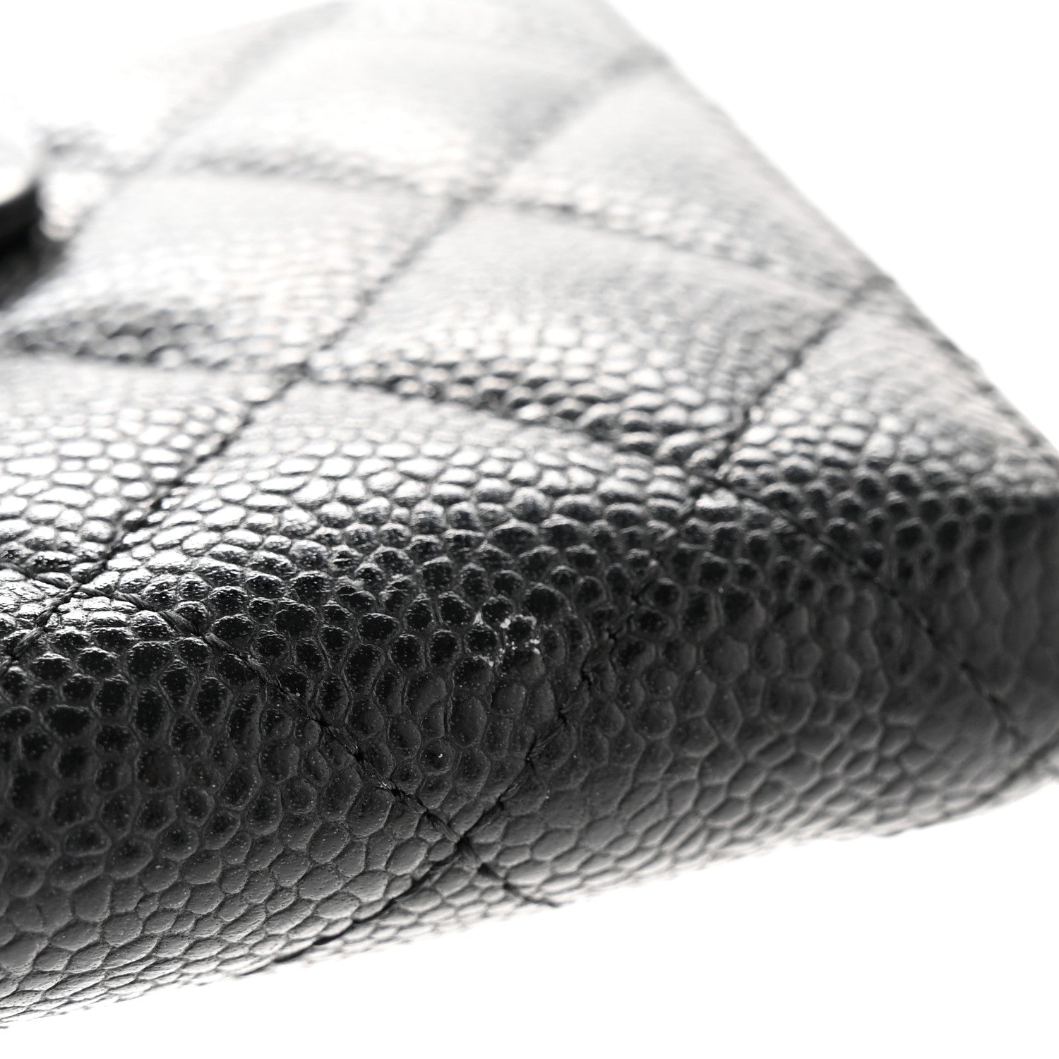 Chanel Caviar Quilted Compact French Flap Wallet Black 14 of 15
