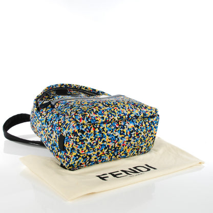 Fendi Nylon Vitello Elite Flamingo Granite Lightning Monster Eyes Backpack Multicolor Lavagna 4 of 9