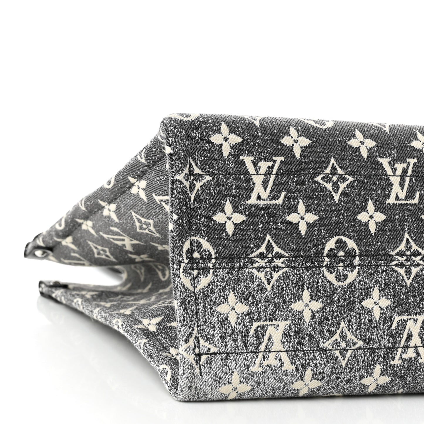 Monogram Jacquard Denim Onthego MM Black