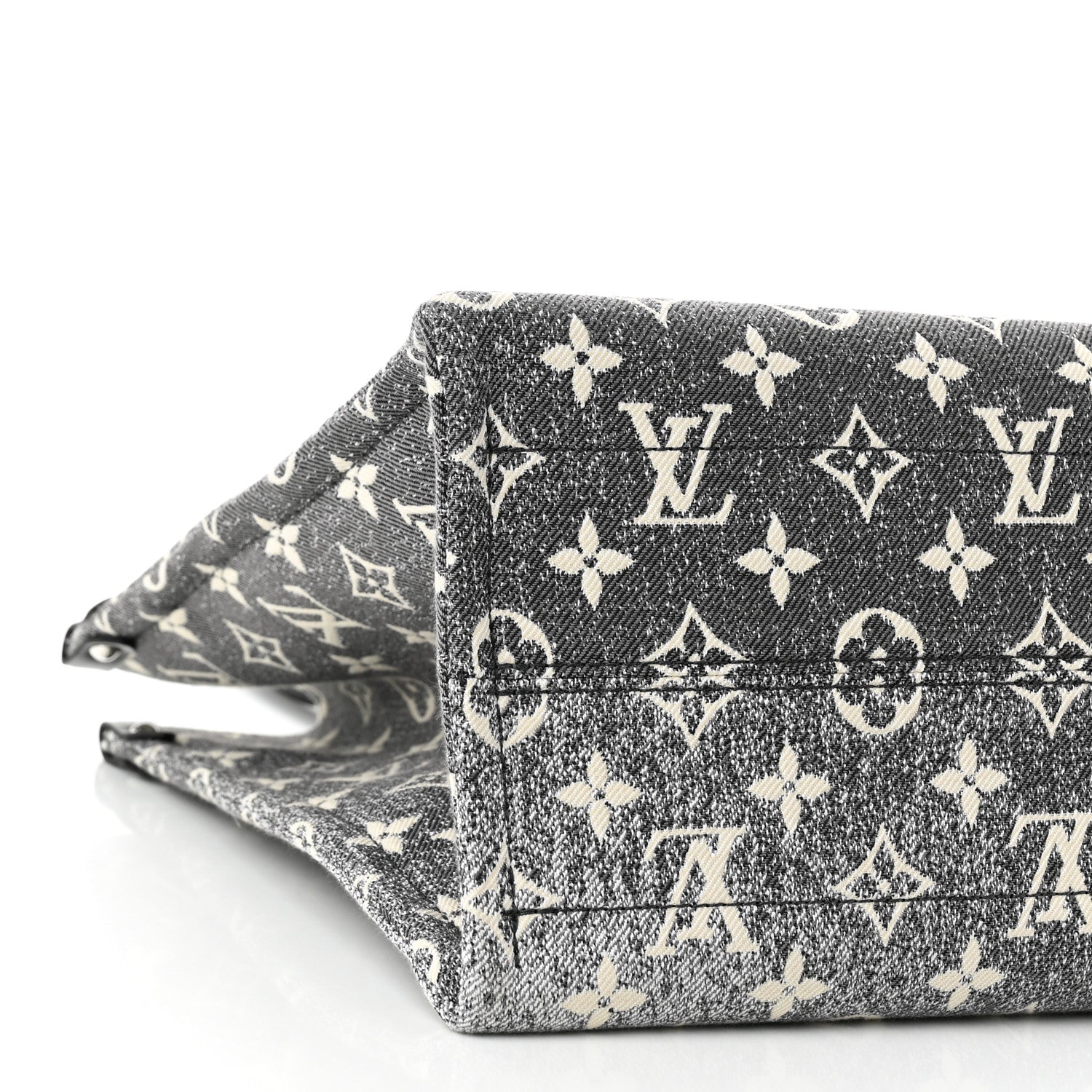 Louis Vuitton Monogram Jacquard Denim Onthego MM Black 7 of 9
