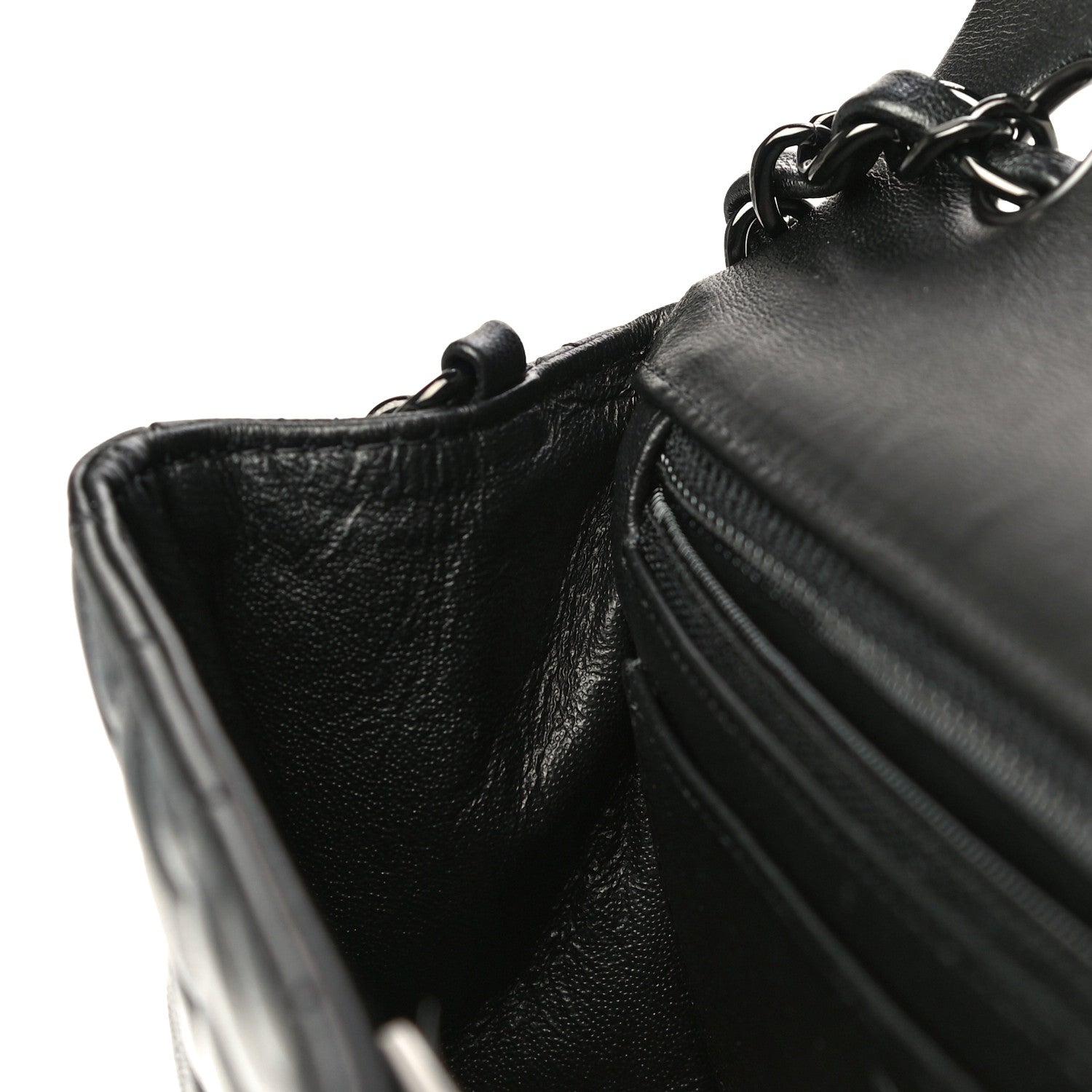 Chanel Lambskin Quilted Mini Rectangular Flap So Black 13 of 17