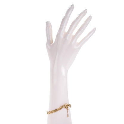 Hermes 18K Yellow Gold Diamond Chaine d'Ancre Echainee Double Bracelet L 2 of 6