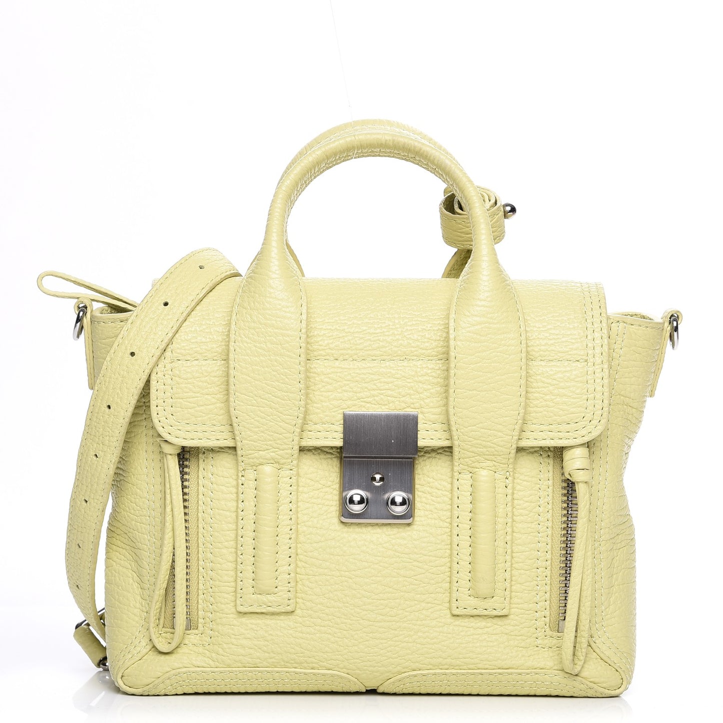 3.1 Textured Calfskin Mini Pashli Satchel Citron