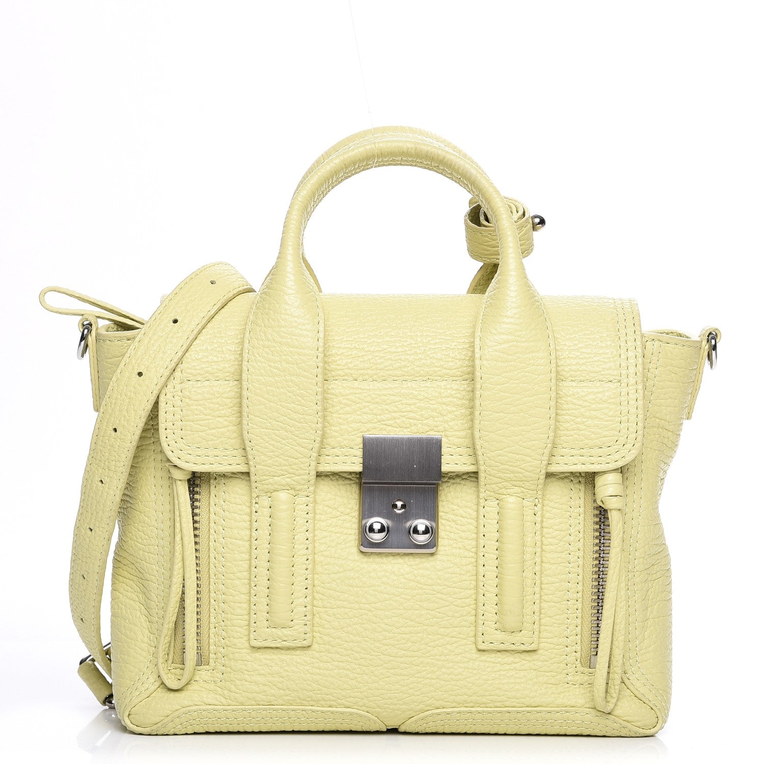 3.1 Phillip Lim 3.1 Textured Calfskin Mini Pashli Satchel Citron 1 of 14