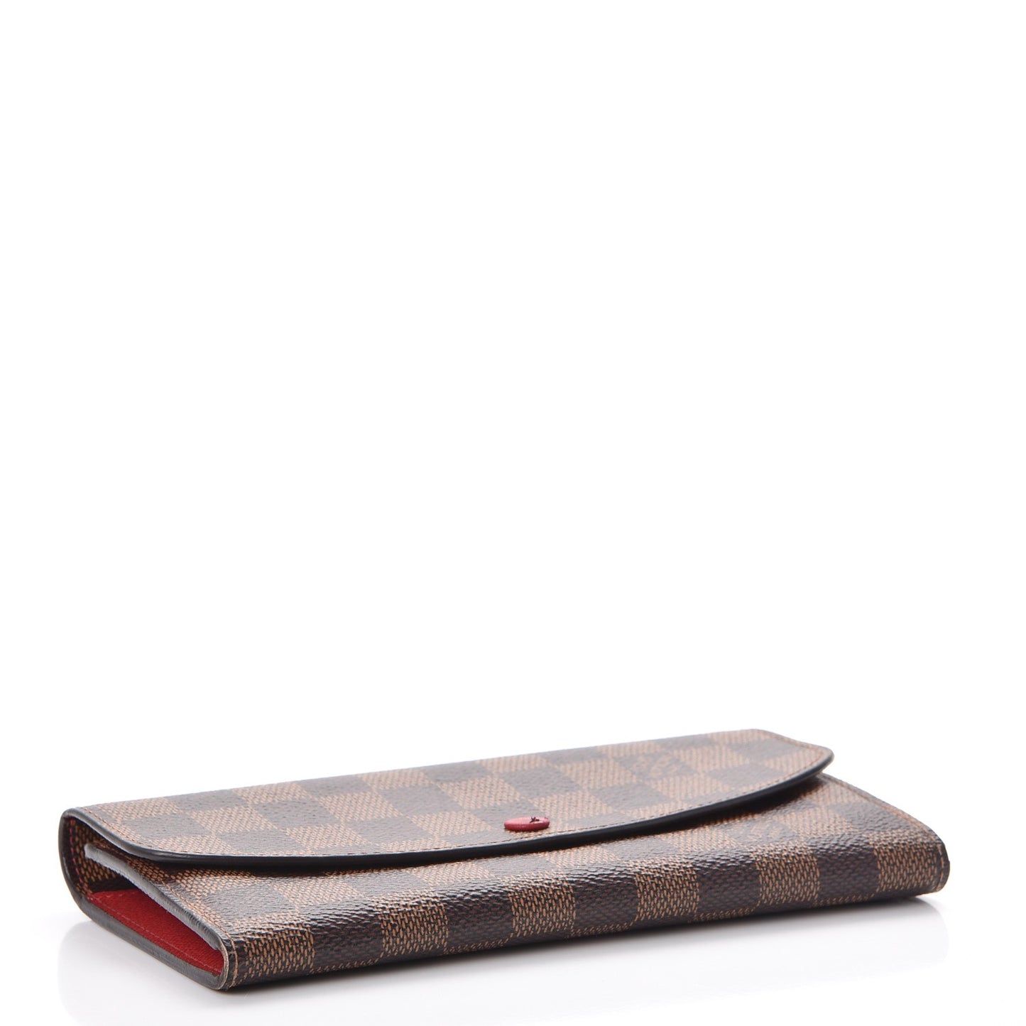Damier Ebene Emilie Wallet Red