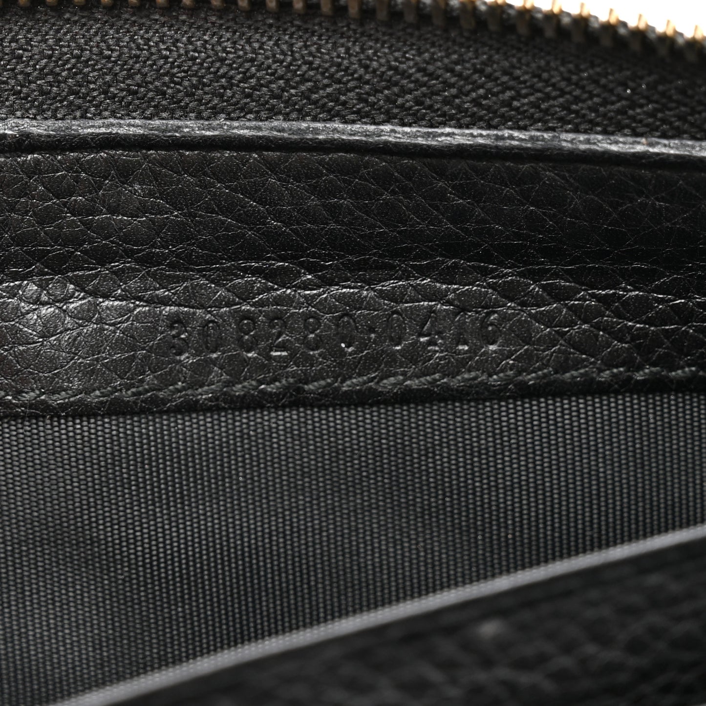 Pebbled Calfskin Soho Zip Around Wallet Black
