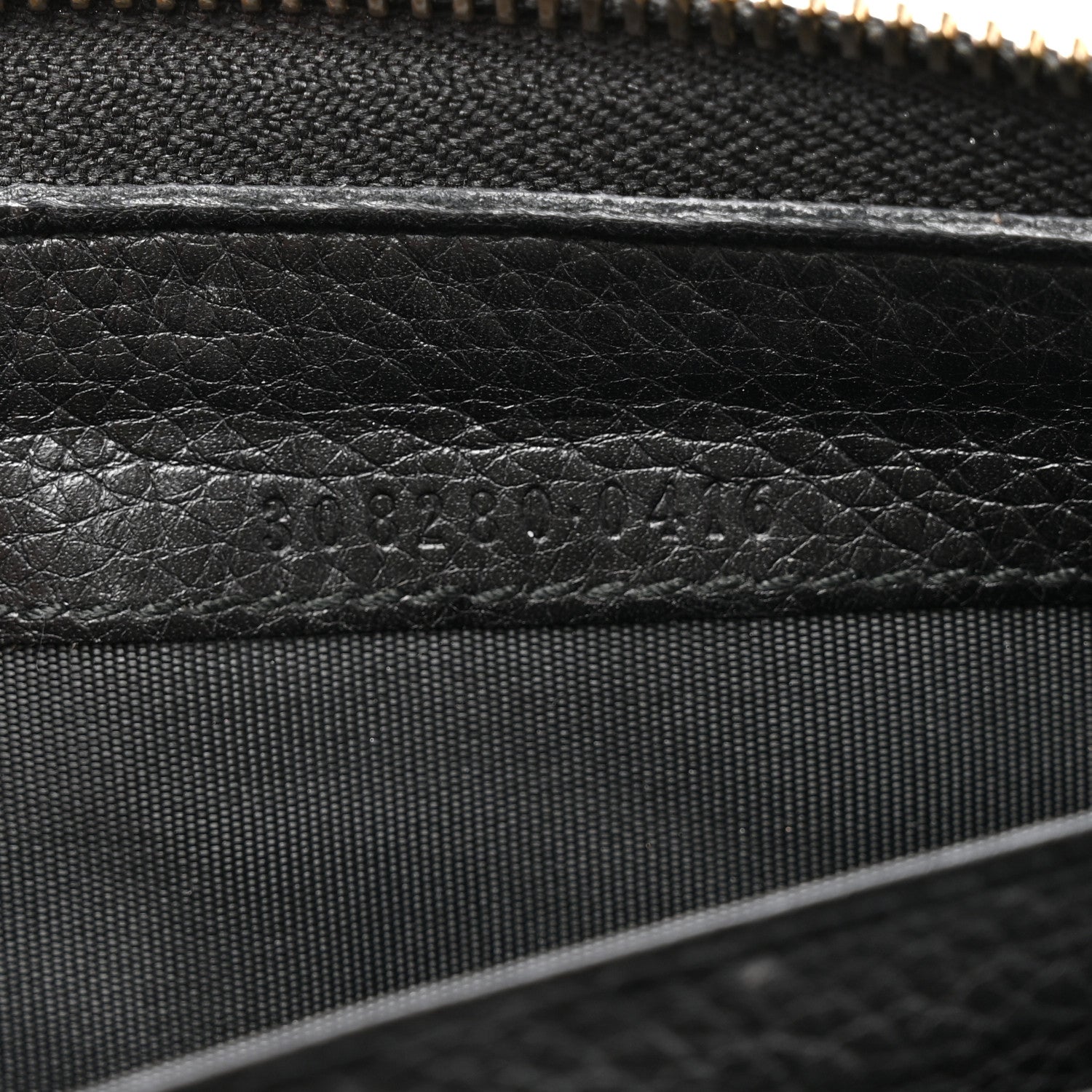 Gucci Pebbled Calfskin Soho Zip Around Wallet Black 9 of 11