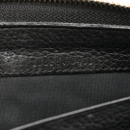 Gucci Pebbled Calfskin Soho Zip Around Wallet Black 9 of 11