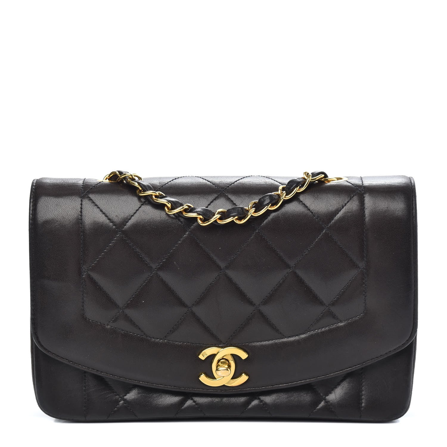 Chanel Lambskin Quilted Small Single Flap Black 1 of 14