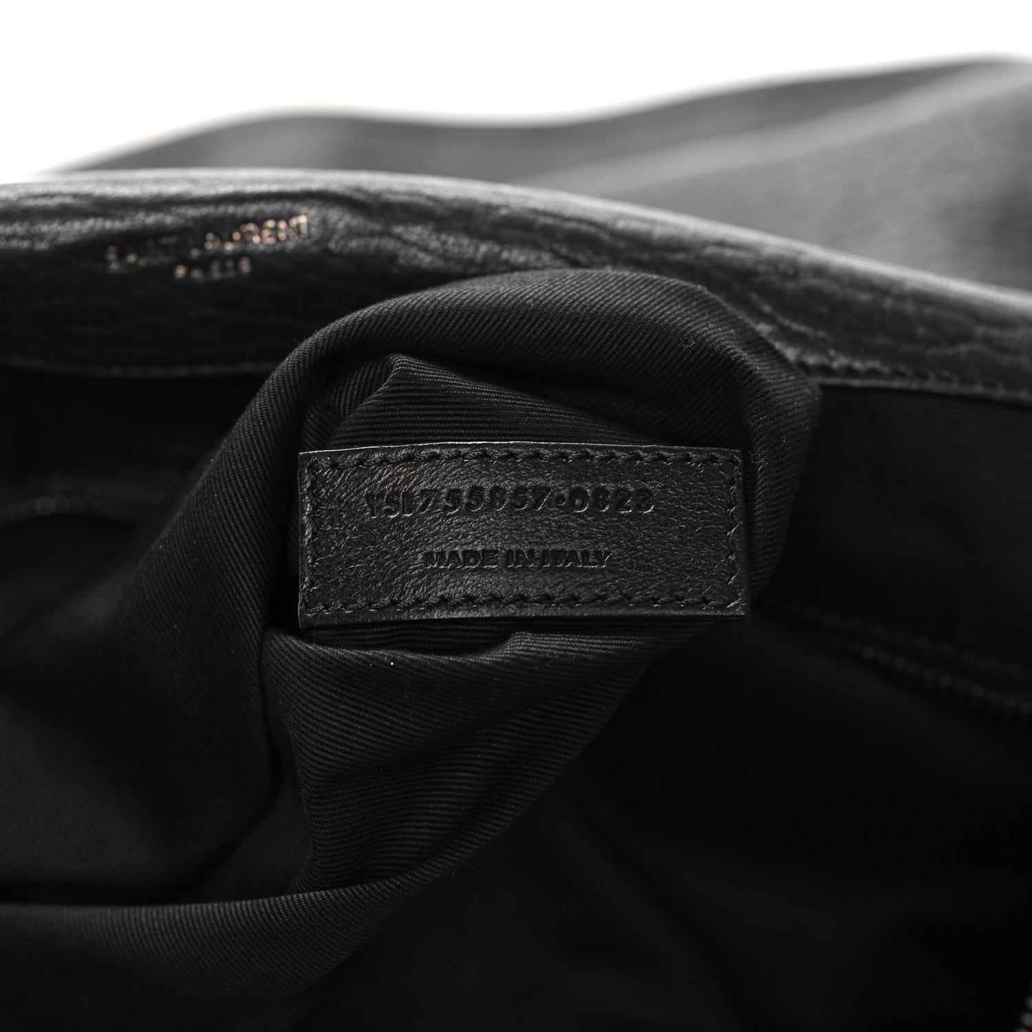 Saint Laurent Grained Lambskin Monogram Oversized Niki Chain Satchel Black 8 of 14