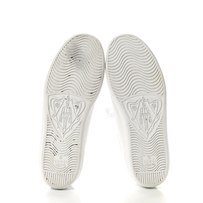 Gucci Calfskin Miro Soft Tennis Embroidered Womens Ace Sneakers 37 White Rio Blue 5 of 9