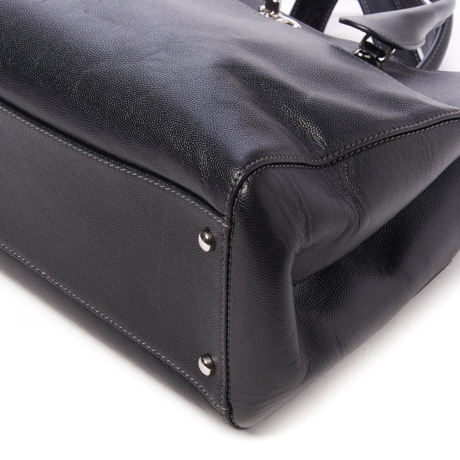 Chanel Caviar Cerf Executive Shopper Tote Black 4 of 9