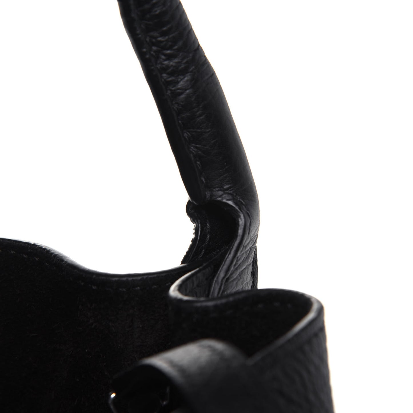 Supple Grained Calfskin Nano Big Bag Bucket Black