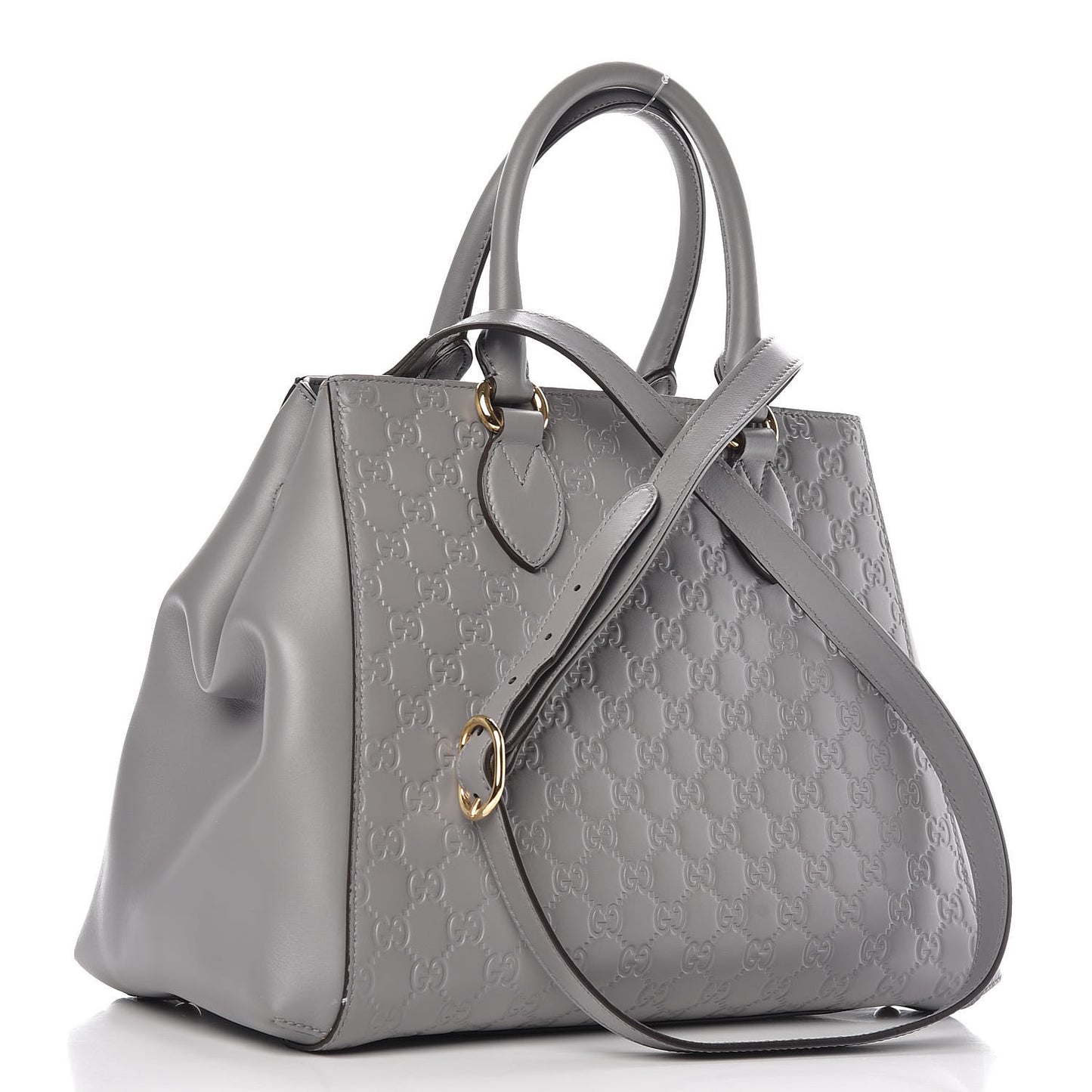 Soft Guccissima Top Handle Bag Storm Grey