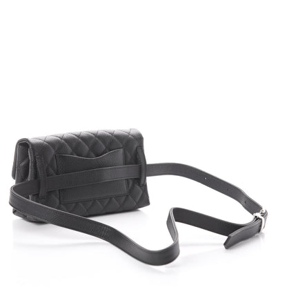Chanel Grained Calfskin Quilted 2.55 Reissue Flap Belt Bag Clutch Black 2 of 10