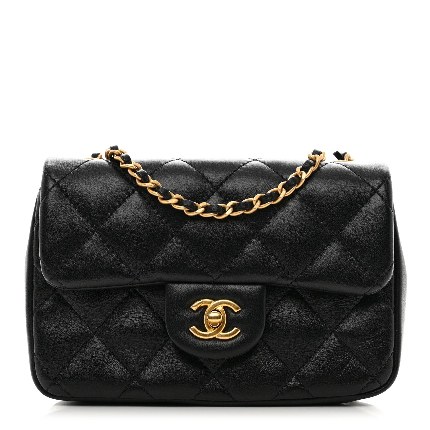 Chanel Lambskin Quilted Mini Heart Charms Flap Black 1 of 10